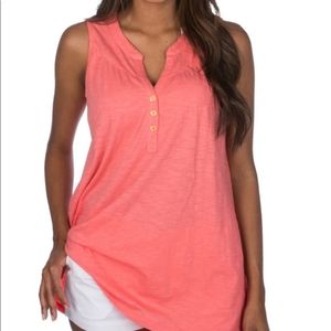 4/$25 Lauren James coral top XS